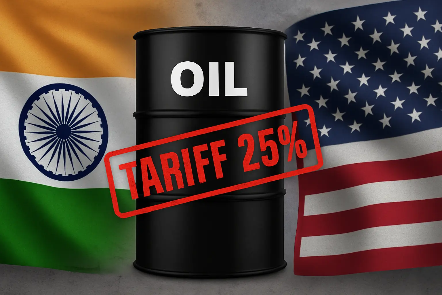 Flags, India, United States, Oil, Tariff, Barrel